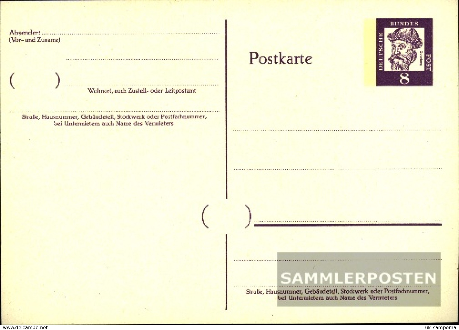 FRD (FR.Germany) P66 Official Postcard With Zusatzfrankatur Used 1962 Significant. German - Other & Unclassified