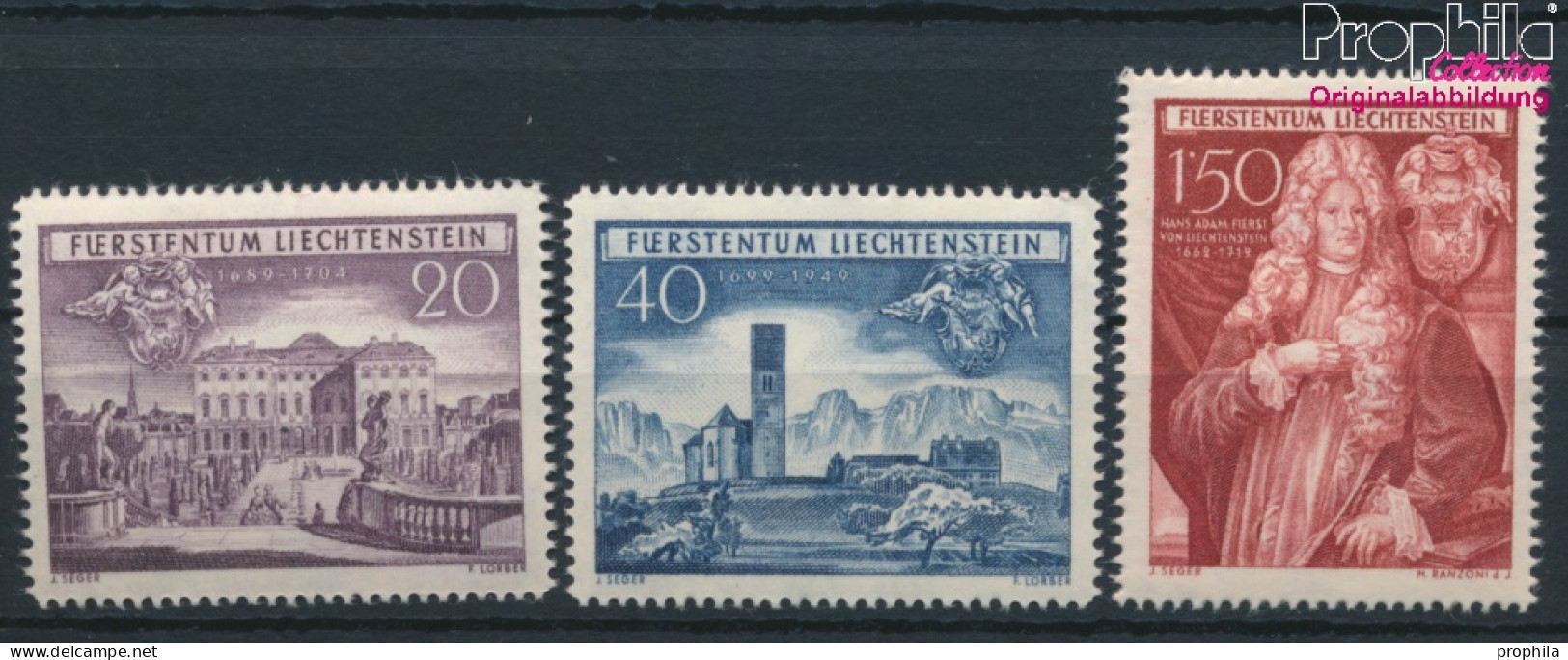 Liechtenstein 281-283 (kompl.Ausg.) Postfrisch 1949 Schellenberg (10377399 - Unused Stamps