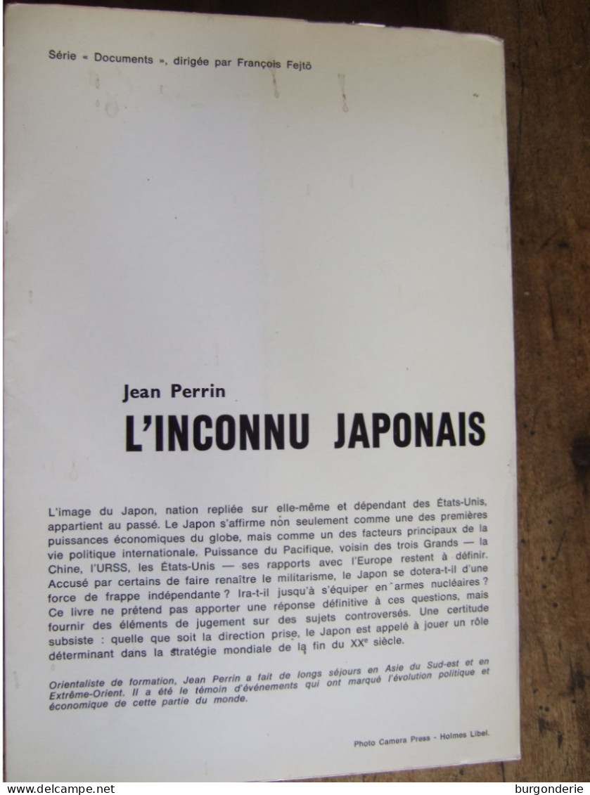 L'INCONNU JAPONAIS  / JEAN PERRIN / 1974 - Politiek