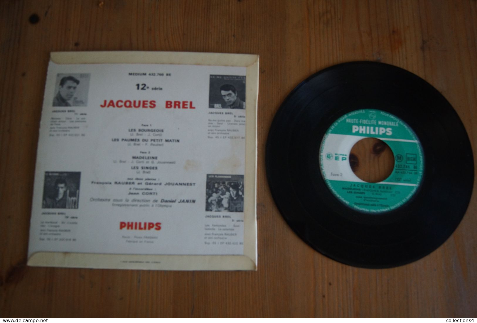 JACQUES BREL LES BOURGEOIS EP 1962 VARIANTE - 45 Rpm - Maxi-Single