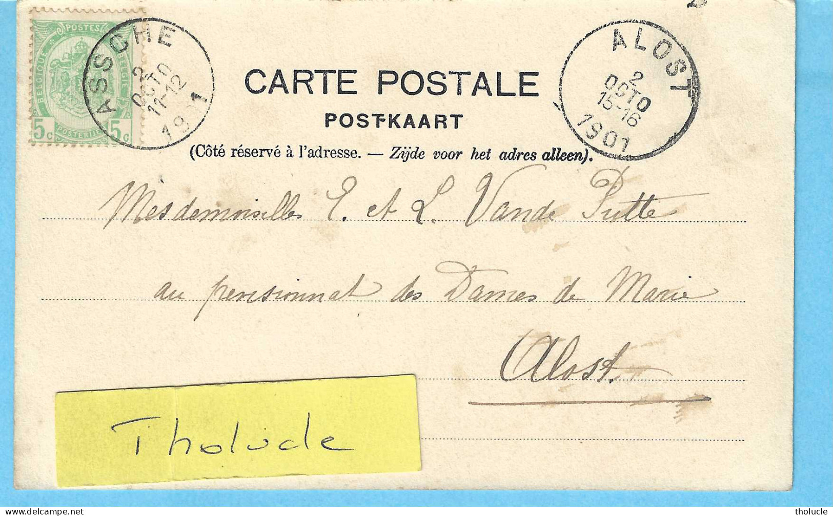 Asse-Assche-1901-Attelage De 5 Chiens-Hondenkar-Chien-Charrette à Chiens-édition Originale Nels - Asse