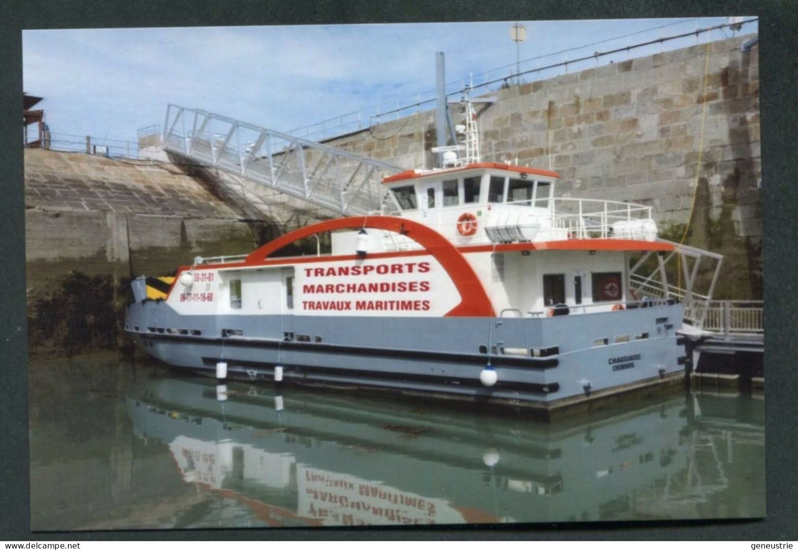 Carte-photo 2020 - Granville - La Barge "Chausiaise" Transport De Fret Jersey Et Chausey - Channel Islands - Comercio