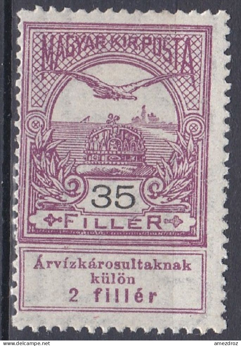 Hongrie 1913 Mi 139 * Turul Sur La Couronne De Saint-Étienne Aide Aux Victimes Des Inondations    (A16) - Ungebraucht