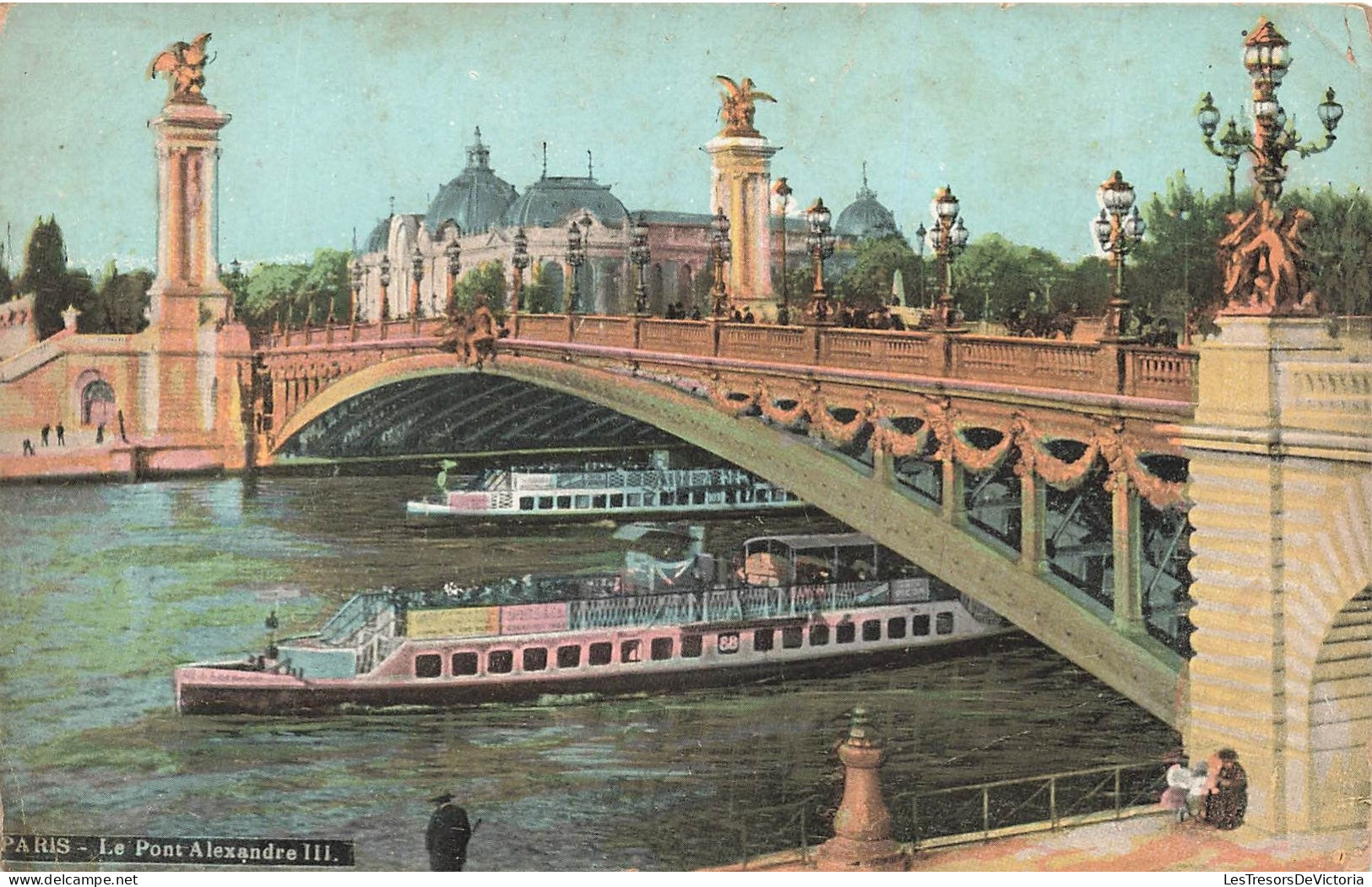 FRANCE - Paris - Vue Sur Le Pont Alexandre I I I - Bateaux - Colorisé - Animé - Carte Postale Ancienne - Bruggen