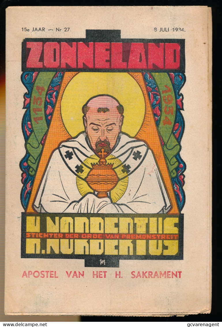 TIJDSCHRIFT  WEEKBLAD  = ZONNELAND  =   8 JULI          1934       N°  27     ZIE AFBEELDING - Junior