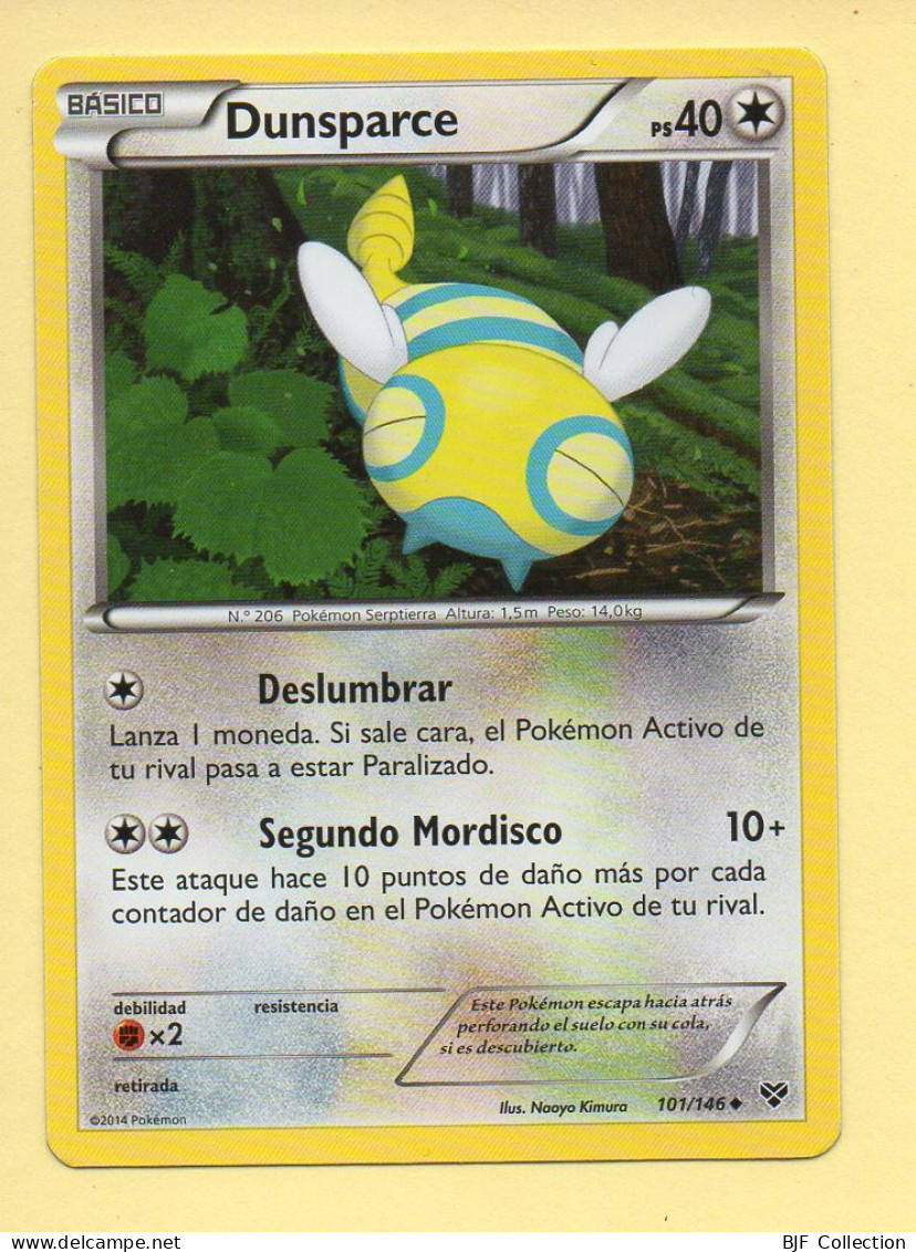 POKEMON N° 101/146 - DUNSPARCE - XY (40 PV) Version Espagnole - XY