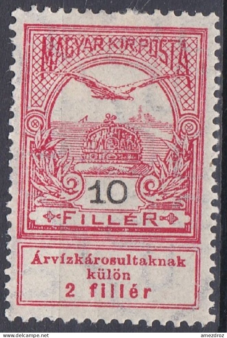Hongrie 1913 Mi 133 * Turul Sur La Couronne De Saint-Étienne Aide Aux Victimes Des Inondations    (A16) - Nuevos