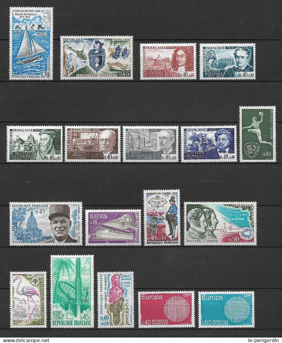 France Année Complete 1970 , Neuve , ** , Sans Charniere , Ttb . - 1970-1979