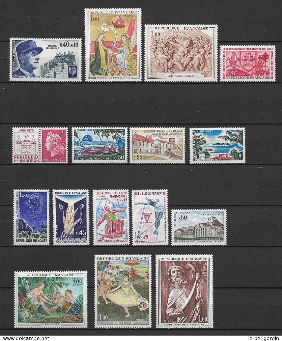 France Année Complete 1970 , Neuve , ** , Sans Charniere , Ttb . - 1970-1979