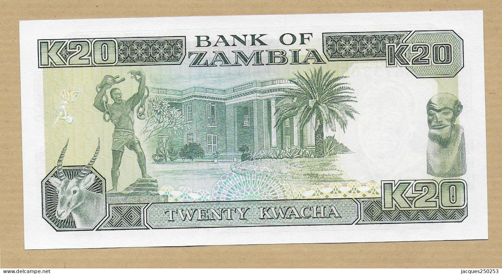 TWENTY KWACHA ZAMBIA NEUF - Zambie