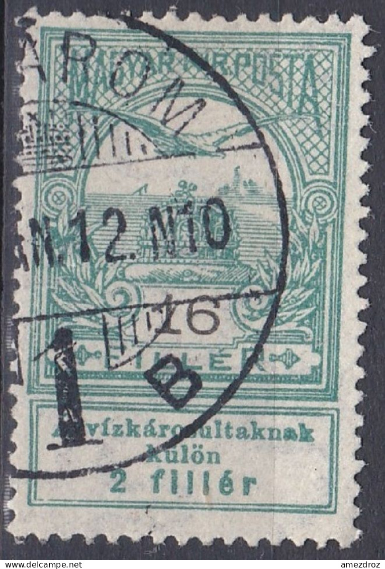 Hongrie 1913 Mi 134  Turul Sur La Couronne De Saint-Étienne Aide Aux Victimes Des Inondations    (A16) - Gebruikt