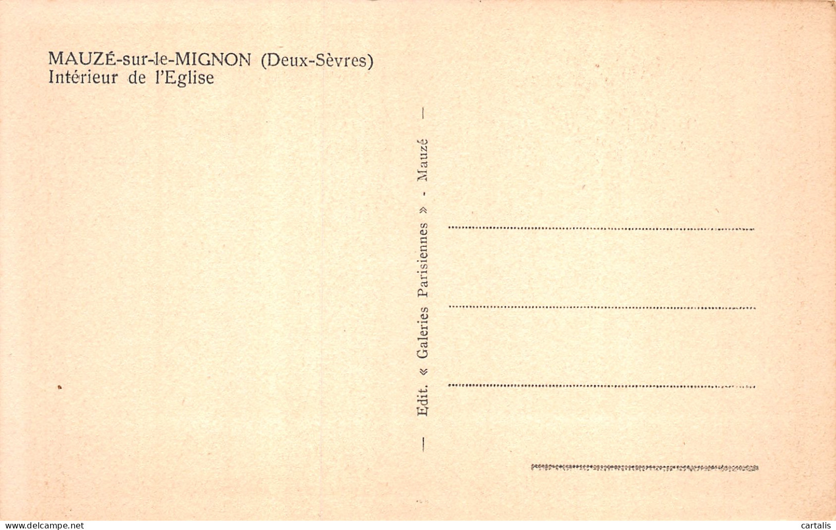 79-MAUZE SUR LE MIGNON-N°4173-H/0095 - Mauze Sur Le Mignon