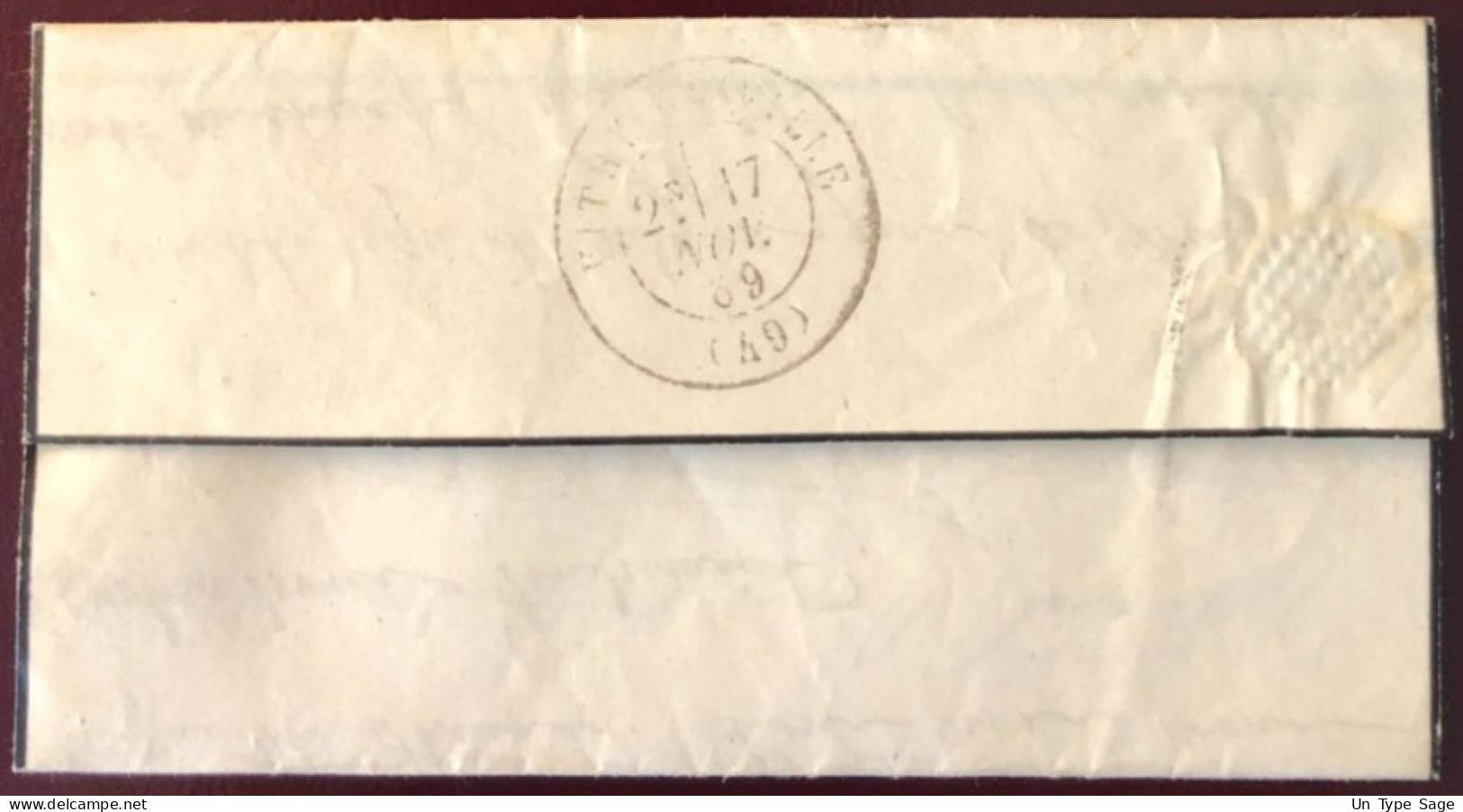 France N°29 Sur Lettre (LAC), TAD Perlé JAALONS 17.11.1969 Pour Vitry La Ville (arrivée Au Verso) - (W1412) - 1849-1876: Klassik