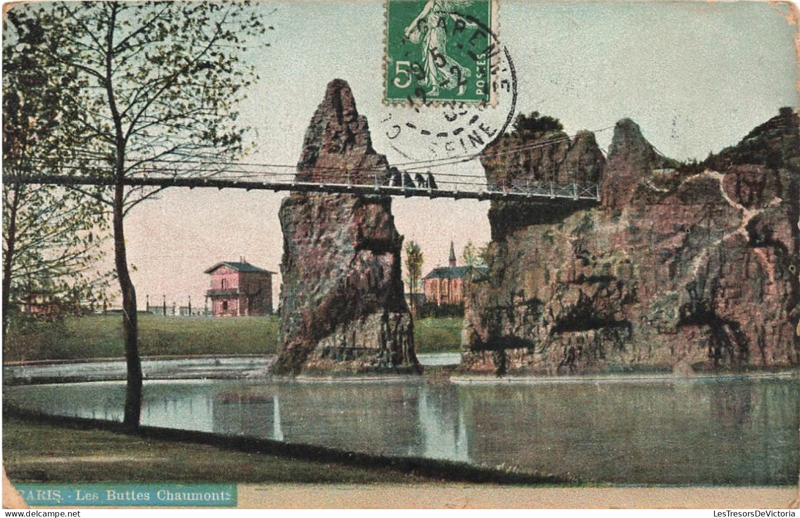 FRANCE - Paris - Les Buttes Chaumonts - Vue Générale - Pont - Colorisé - Carte Postale Ancienne - Autres Monuments, édifices