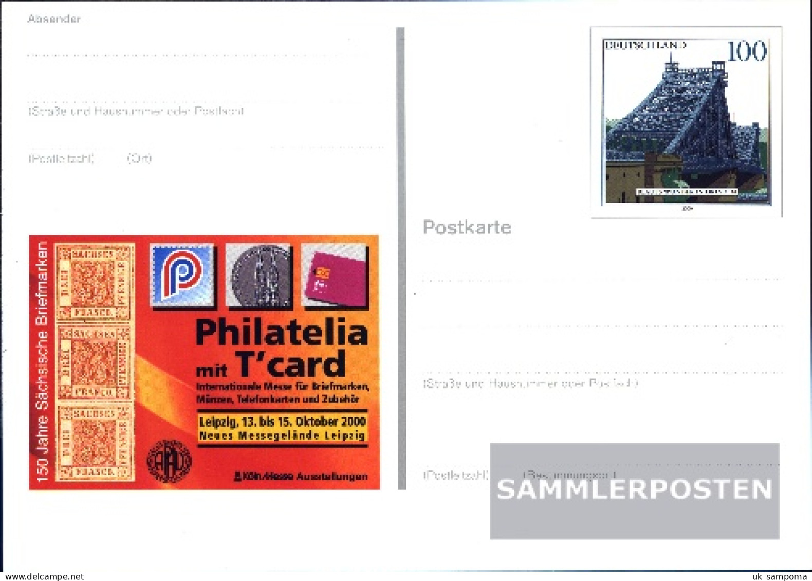 FRD (FR.Germany) PSo72 Special Postcards Gefälligkeitsgestempelt Used 2000 Blue Wonder Dresden - Sonstige & Ohne Zuordnung