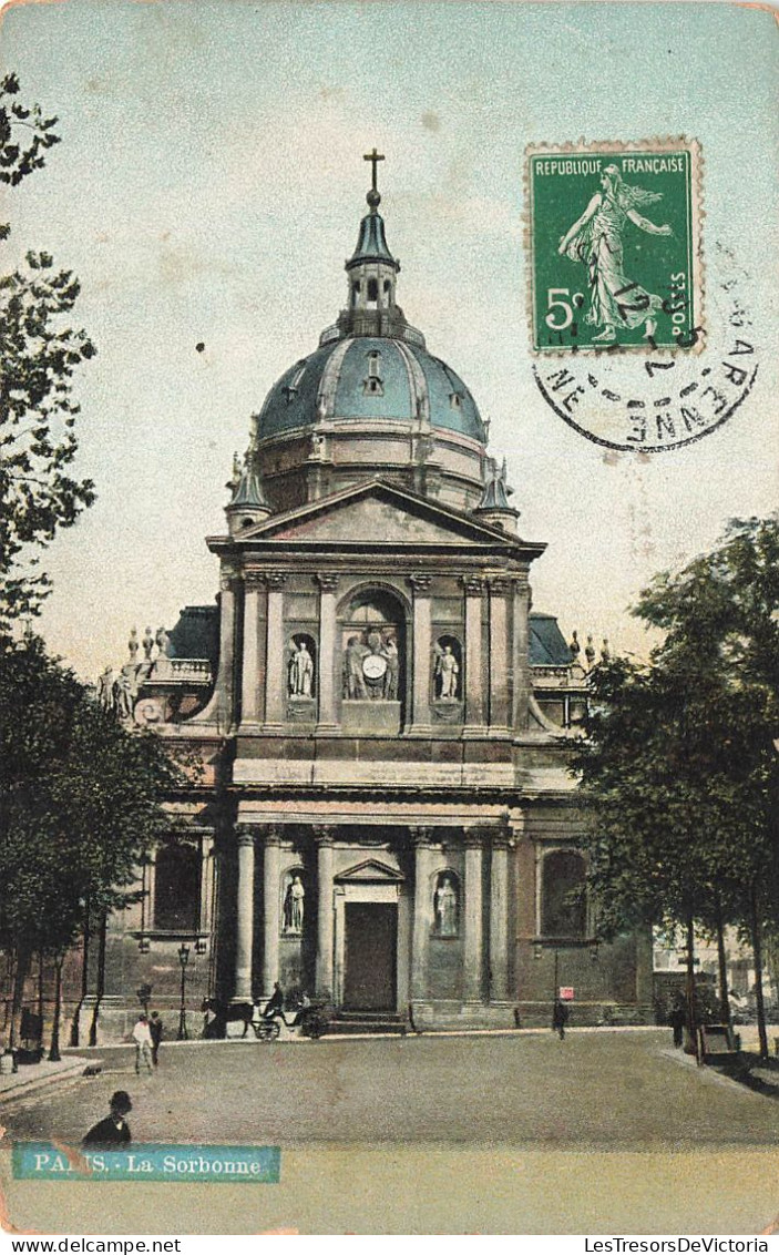 FRANCE - Paris - La Sorbonne - Animé - Vue Générale - Colorisé - Carte Postale Ancienne - Other Monuments