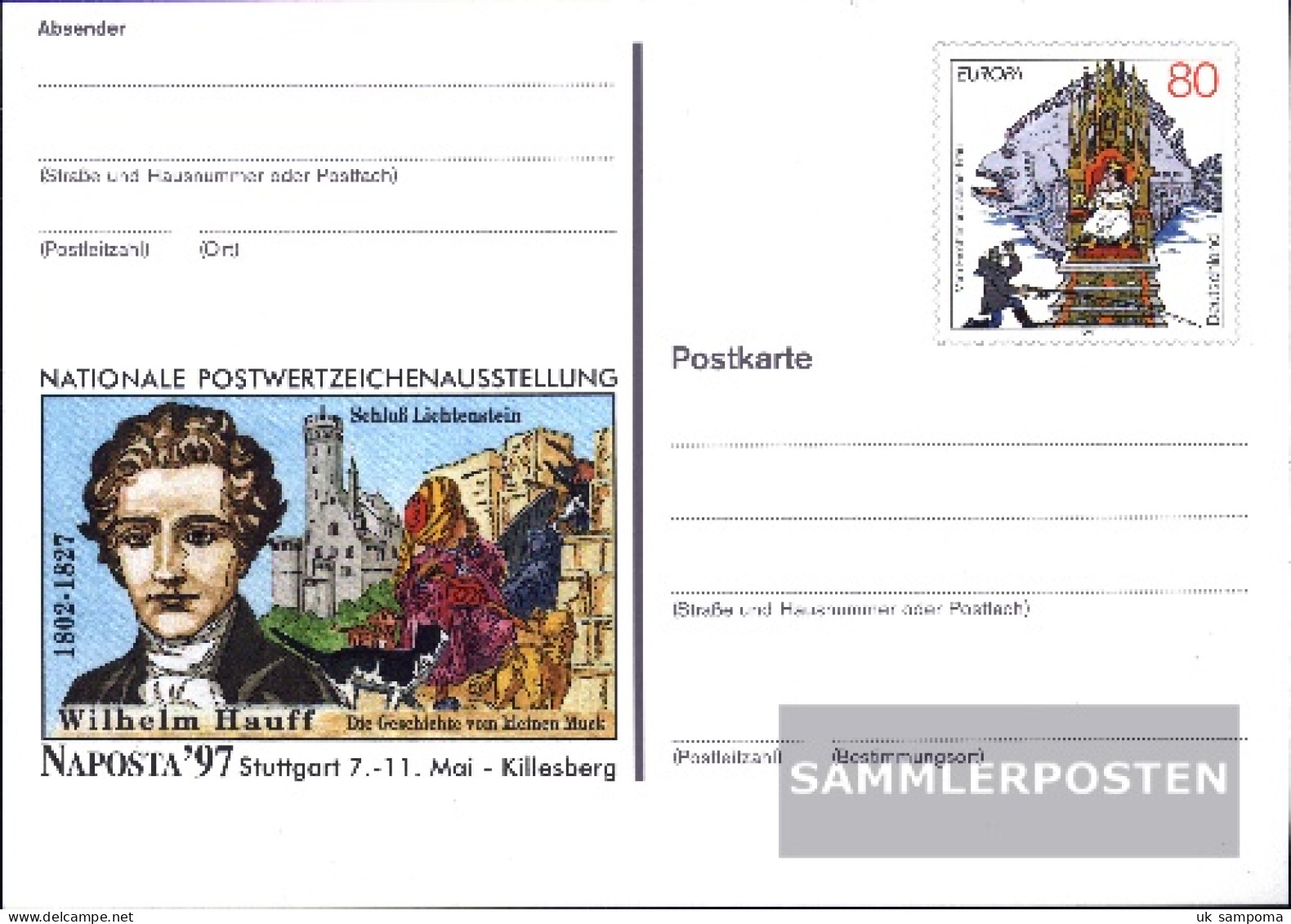 FRD (FR.Germany) PSo46 Official Special Postcards Gefälligkeitsgestempelt Used 1997 Naposta 97 - Sonstige & Ohne Zuordnung