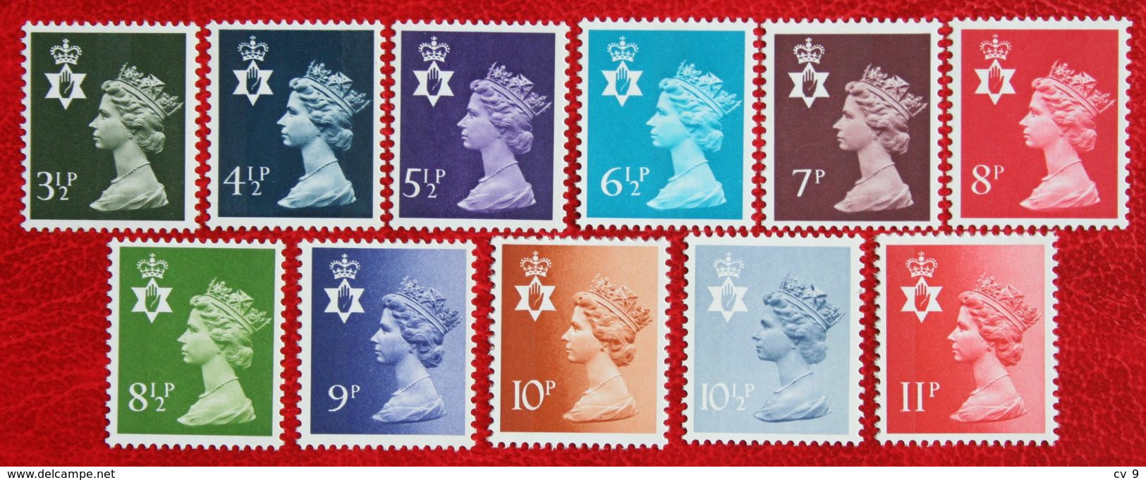 11 Values MACHIN Northern IRELAND (Mi 14 16 18-26) 1974-1978 POSTFRIS MNH ** ENGLAND GRANDE-BRETAGNE GB GREAT BRITAIN - Irlanda Del Nord