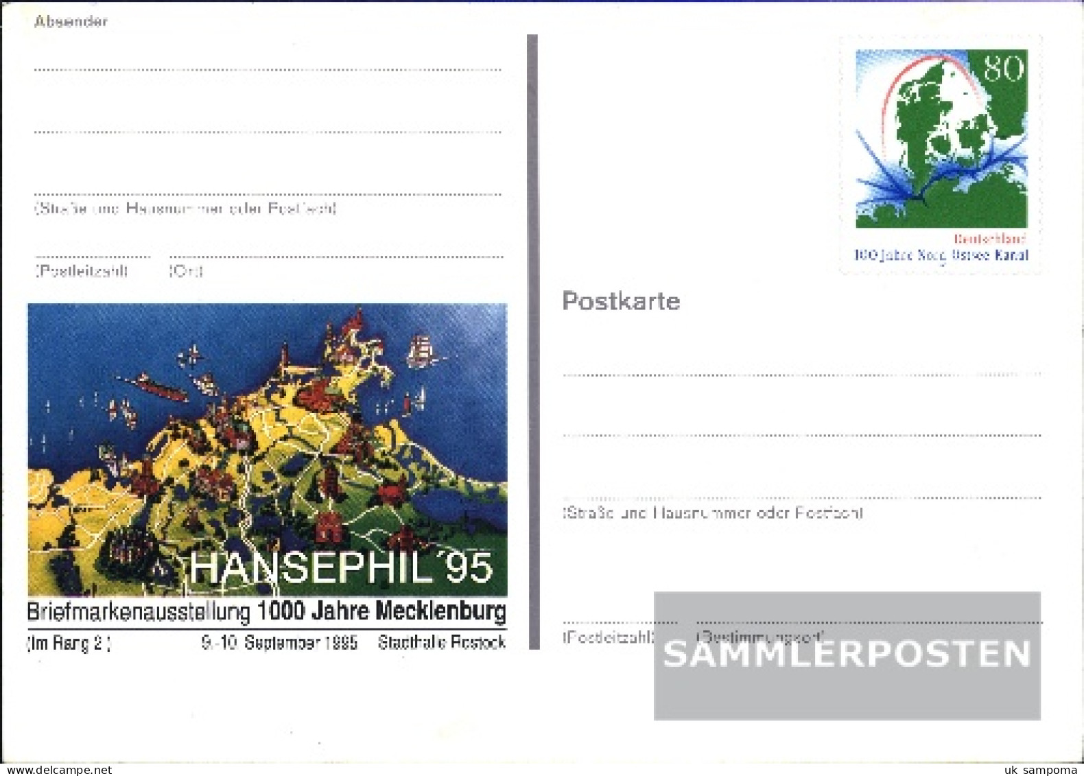 FRD (FR.Germany) PSo38 Official Special Postcards Gefälligkeitsgestempelt Used 1995 HANSEPHIL 95 - Other & Unclassified