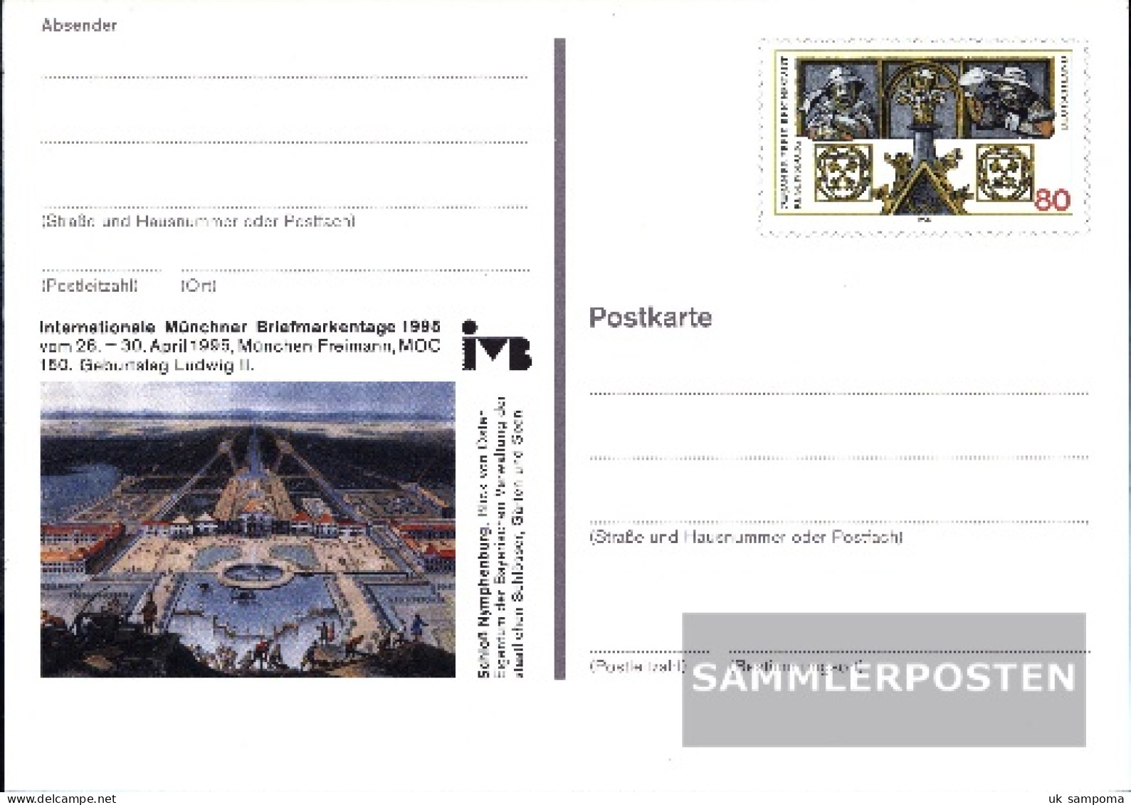 FRD (FR.Germany) PSo37 Official Special Postcards Gefälligkeitsgestempelt Used 1995 Briefmarken Days - Autres & Non Classés