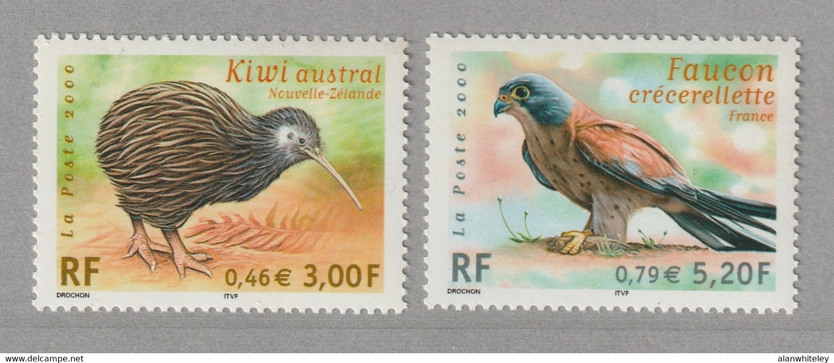 FRANCE 2000 Threatened Birds: Set Of 2 Stamps UM/MNH - Joint Issues