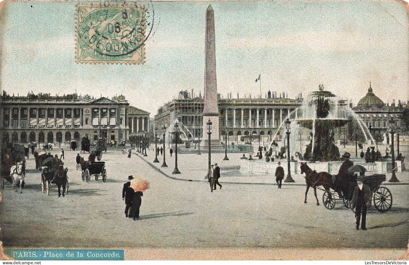 FRANCE - Paris - Vue Sur La Place De La Concorde - Animé - Colorisé - Vue Générale - Carte Postale Ancienne - Plazas