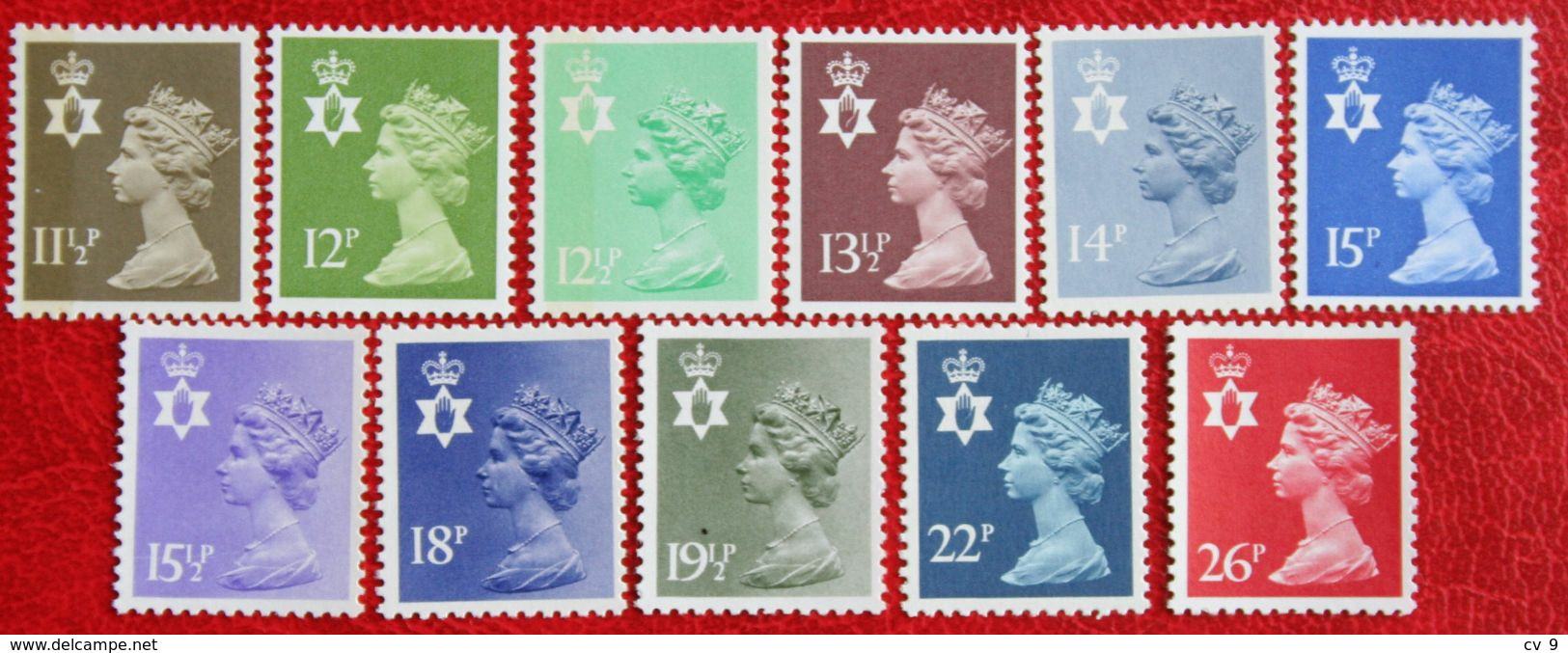 11 Values MACHIN Northern IRELAND (Mi 27-37) 1980 1981 1982 POSTFRIS MNH ** ENGLAND GRANDE-BRETAGNE GB GREAT BRITAIN - Nordirland