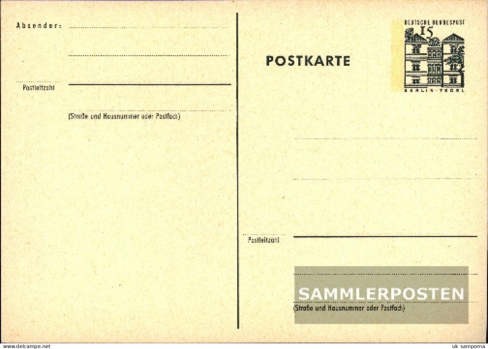 FRD (FR.Germany) P82 Official Postcard Used 1965 Structures I - Other & Unclassified