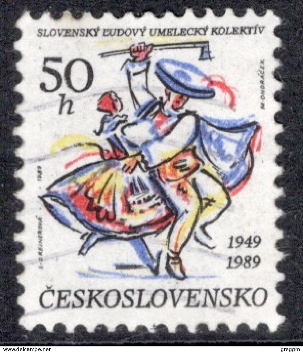 Czechoslovakia 1989 Single Stamp For The 40th Anniversary Of Slovak Folk Art Collective In Fine Used - Usados