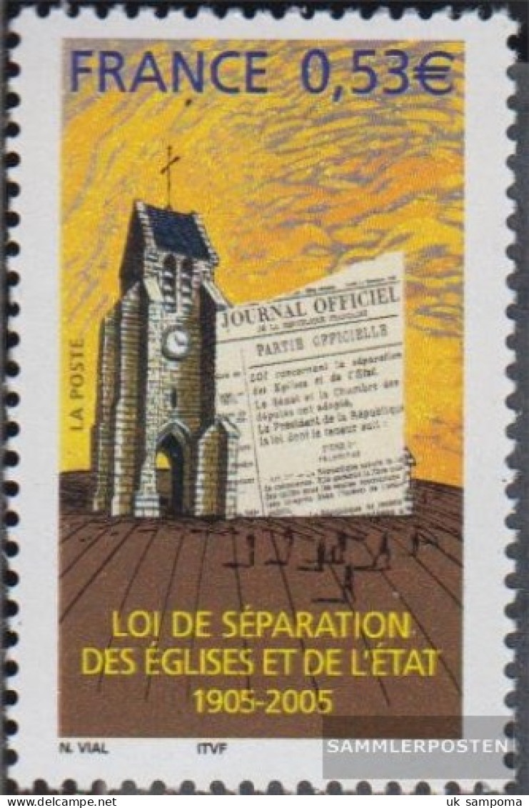 France 4024 (complete Issue) Unmounted Mint / Never Hinged 2005 Law About Separation Church / Staa - Unused Stamps