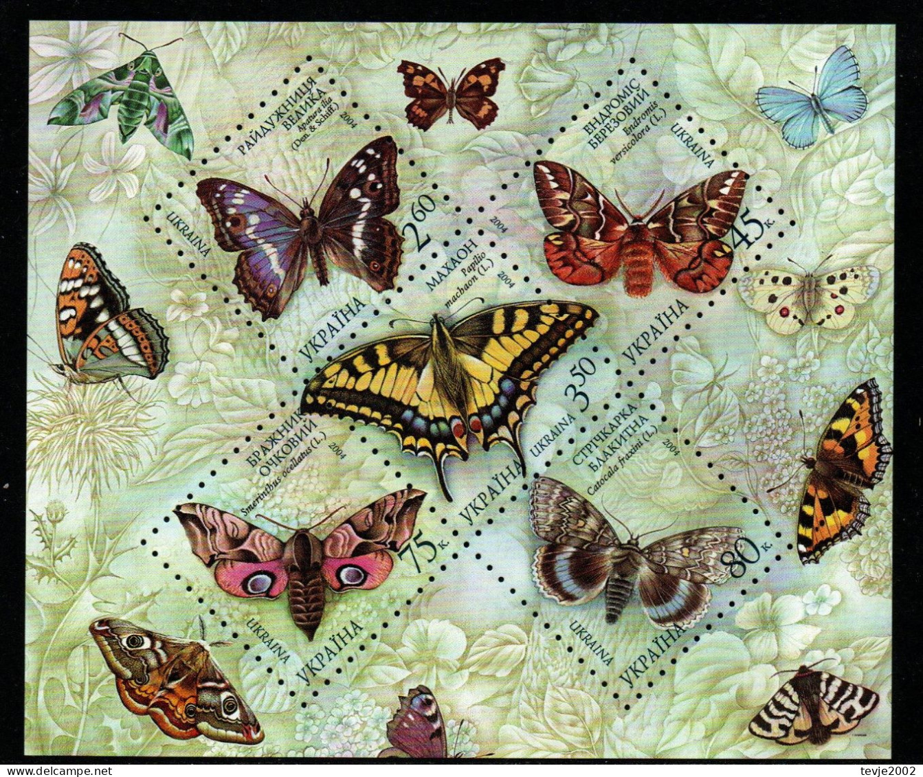 Ukraine 2004 - Mi.Nr. Block 45 - Postfrisch MNH - Tiere Animals Schmetterlinge Butterflies - Papillons