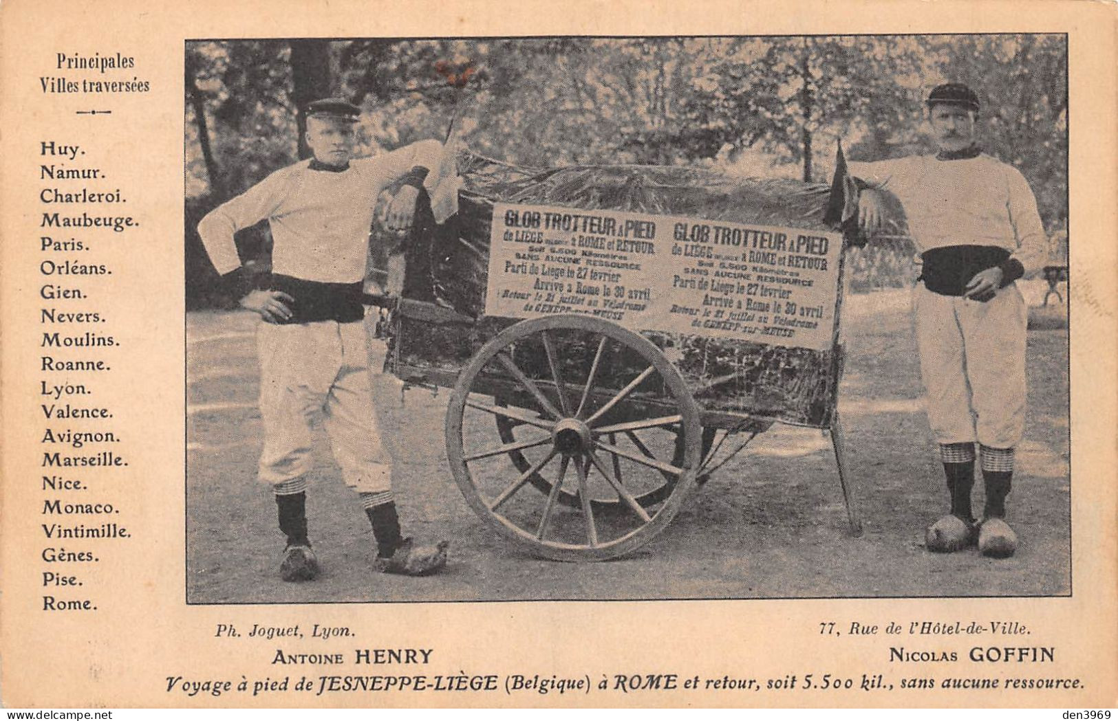 Belgique - Antoine Henry Et Nicolas Goffin Globe-Trotteurs - Voyage à Pied De Jesneppe-LIEGE à Rome - Liege