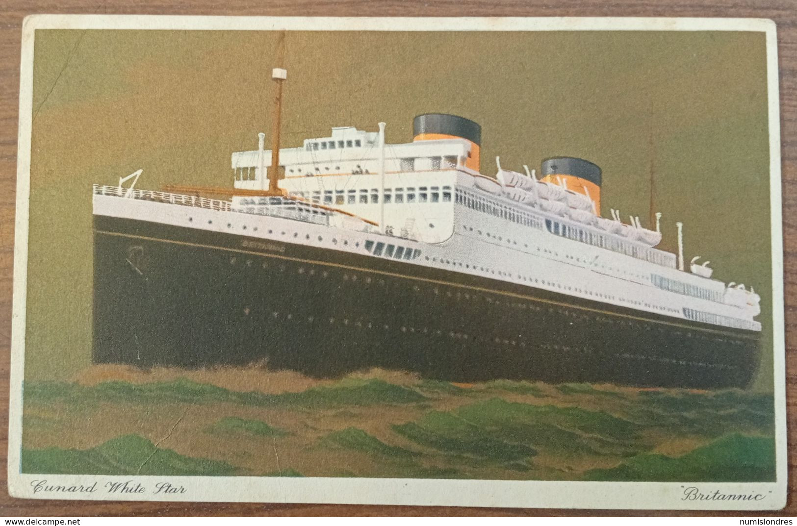 1- Cunard White Star Britannic * Paquete * Navio - Andere & Zonder Classificatie