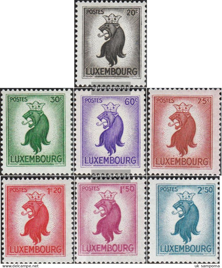 Luxembourg 388-394 (complete Issue) Unmounted Mint / Never Hinged 1945 Leo - Ungebraucht