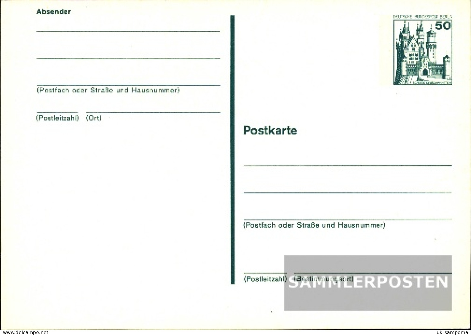 Berlin (West) P109 Official Postcard Used 1979 Fortresses U. Castles - Other & Unclassified