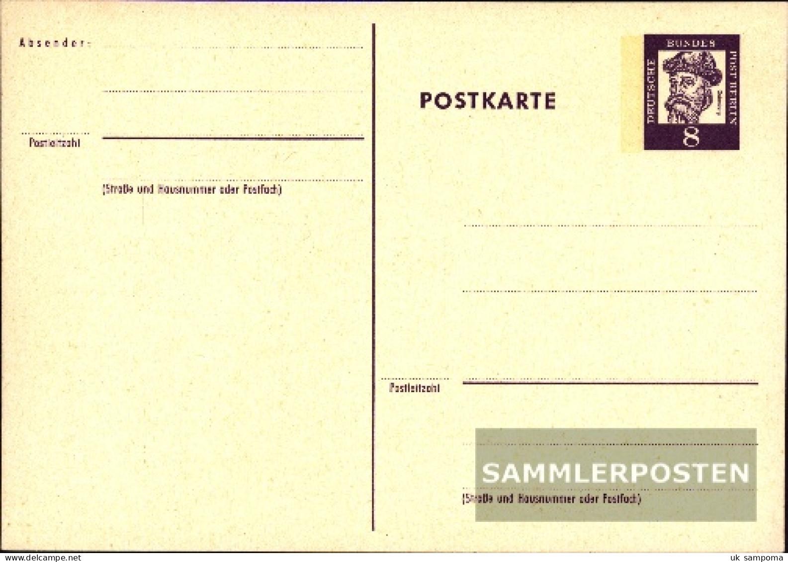 Berlin (West) P56 Official Postcard Used Significant. German - Autres & Non Classés