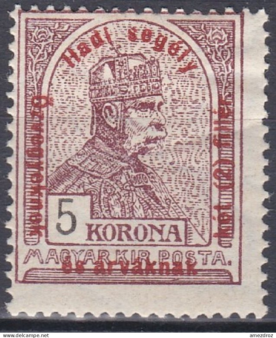 Hongrie 1915 Mi 178 * Roi Charles IV Aide Aux Victimes Des Inondations    (A16) - Unused Stamps