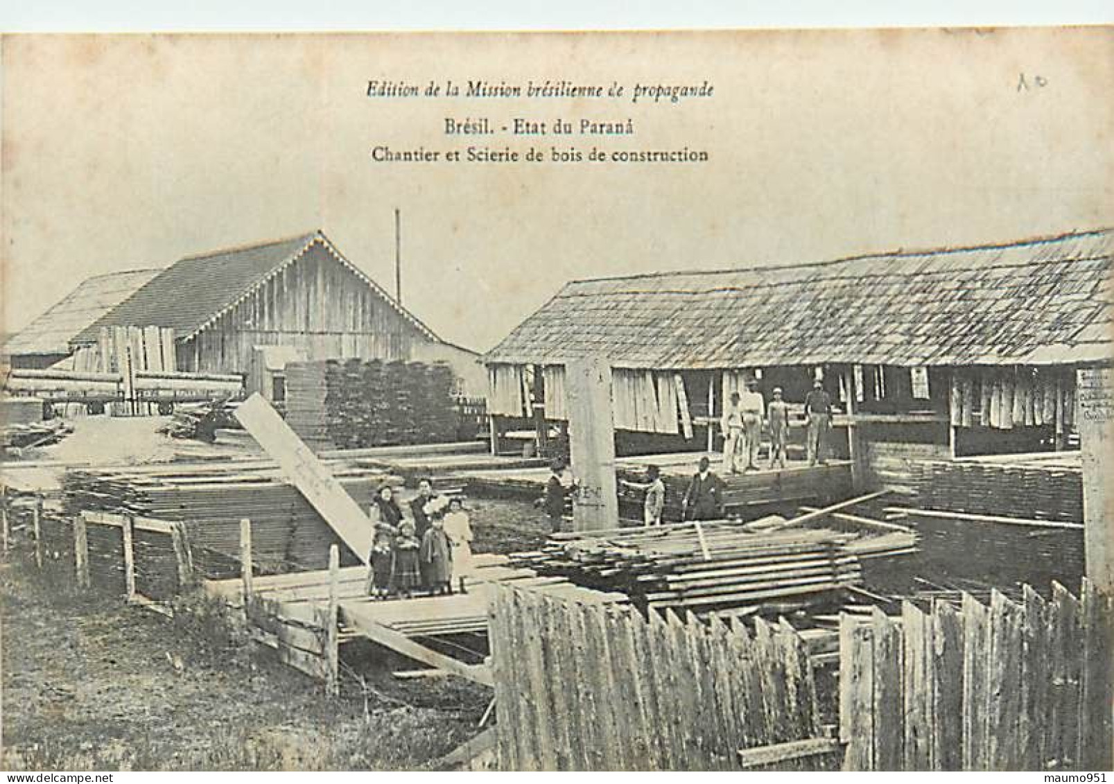 Carte Sélection - BRESIL - Etat Du Parana.- Chantier Et Scierie De Bois De Construction - Autres