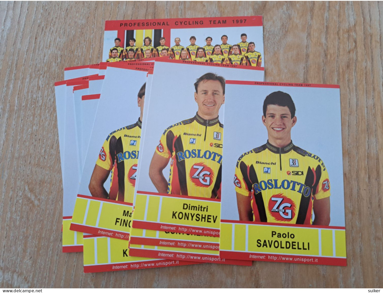 19  Cartes  Officielles ROSLOTTO  1997 - Cyclisme