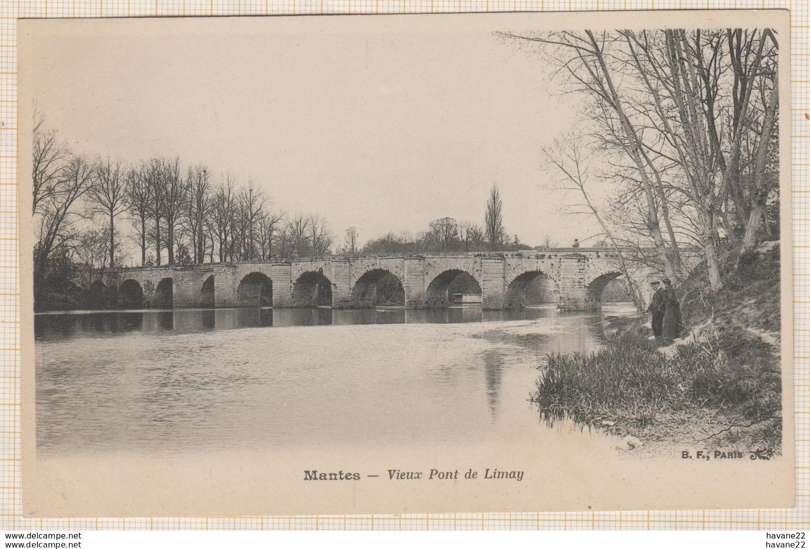 8AK3507 MANTES VIEUX PONT DE LIMAY Precurseur 2 SCANS - Mantes La Jolie