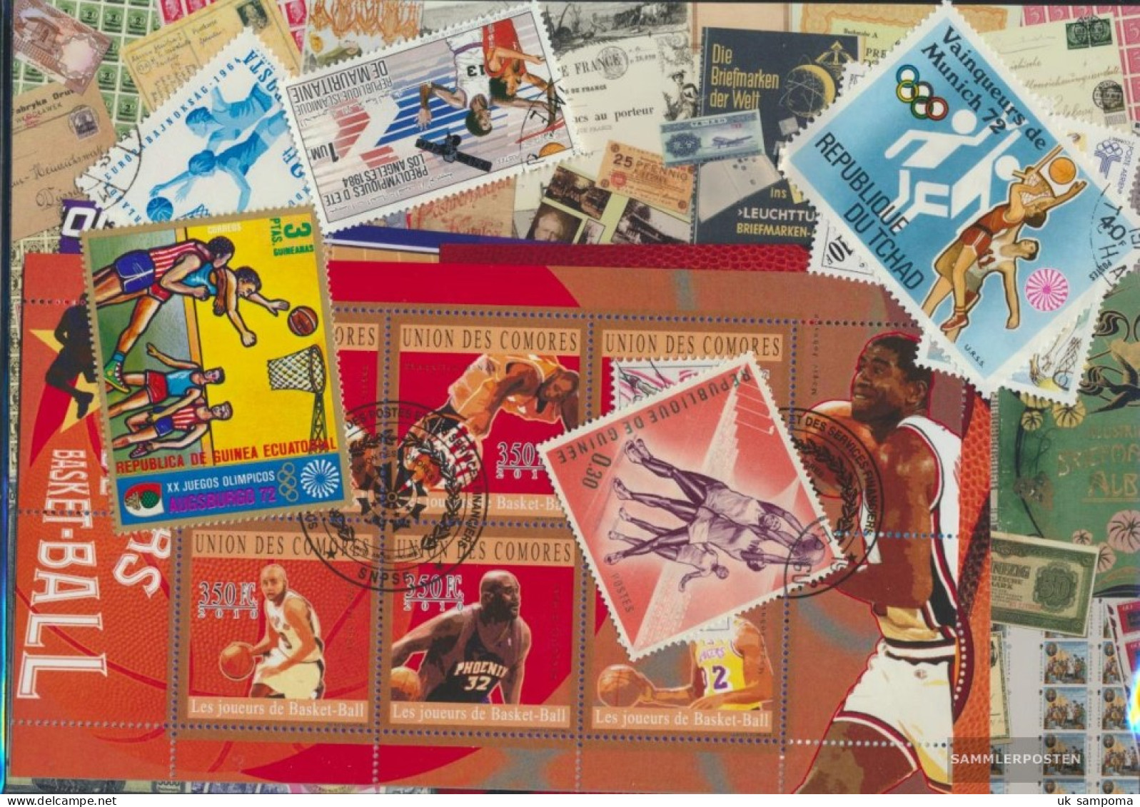 Motives Stamps-25 Various Basketball Stamps - Basketball