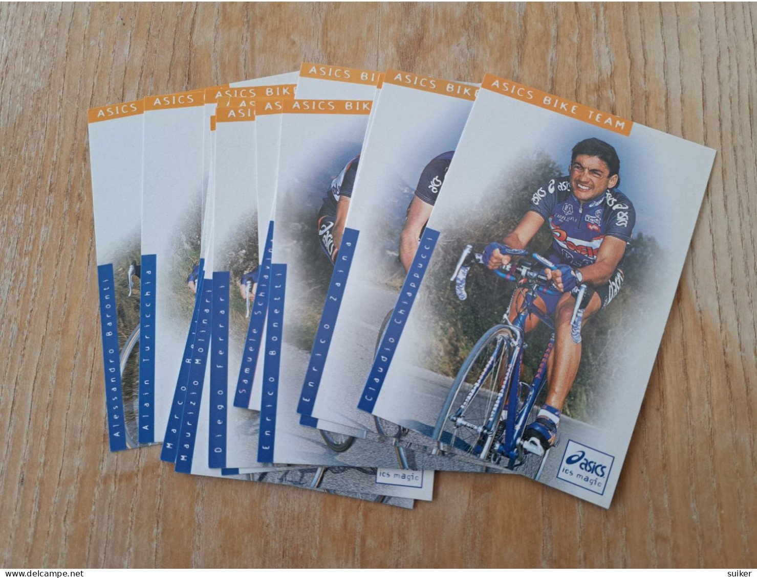 18  Cartes  Officielles  Asics   1997 - Ciclismo