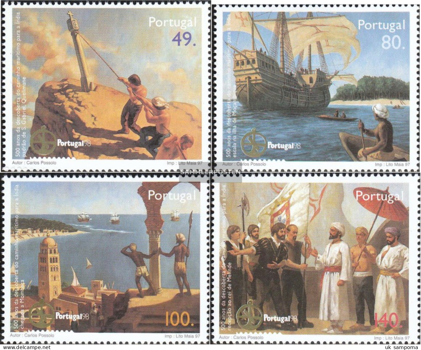 Portugal 2224-2227 (complete Issue) Unmounted Mint / Never Hinged 1997 Stamp Exhibition - Unused Stamps