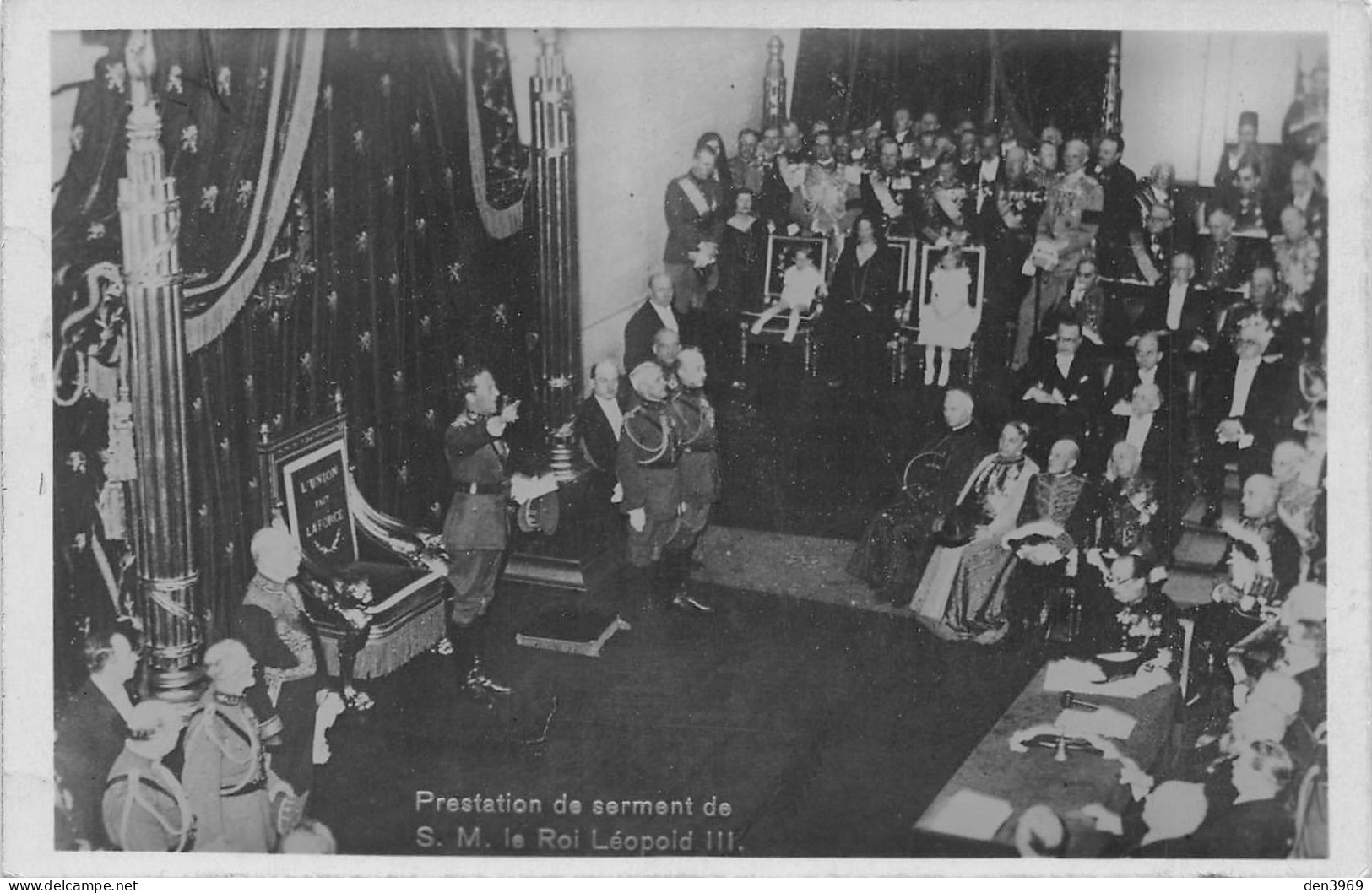 Belgique - BRUXELLES - Palais De La Nation - Prestation De Serment De Sa Majesté Le Roi Léopold III - Carte-Photo - Feesten En Evenementen