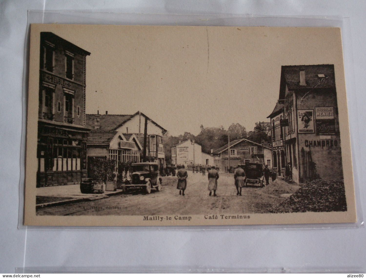 CPA  GUERRE  14/18  -- CAMP  DE  MAILLY  CAFE  TERMINUS - Barracks