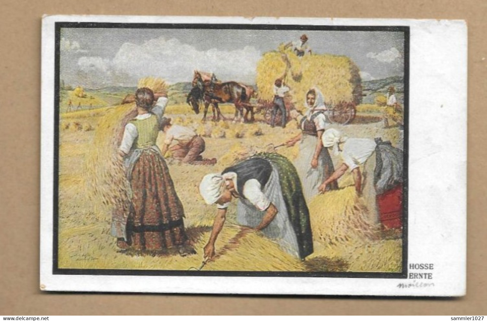 Los Vom 19.04 - Gemäldekarte  Ernte Auf Dem Feld   Etwa Um 1910 - Lettres & Documents