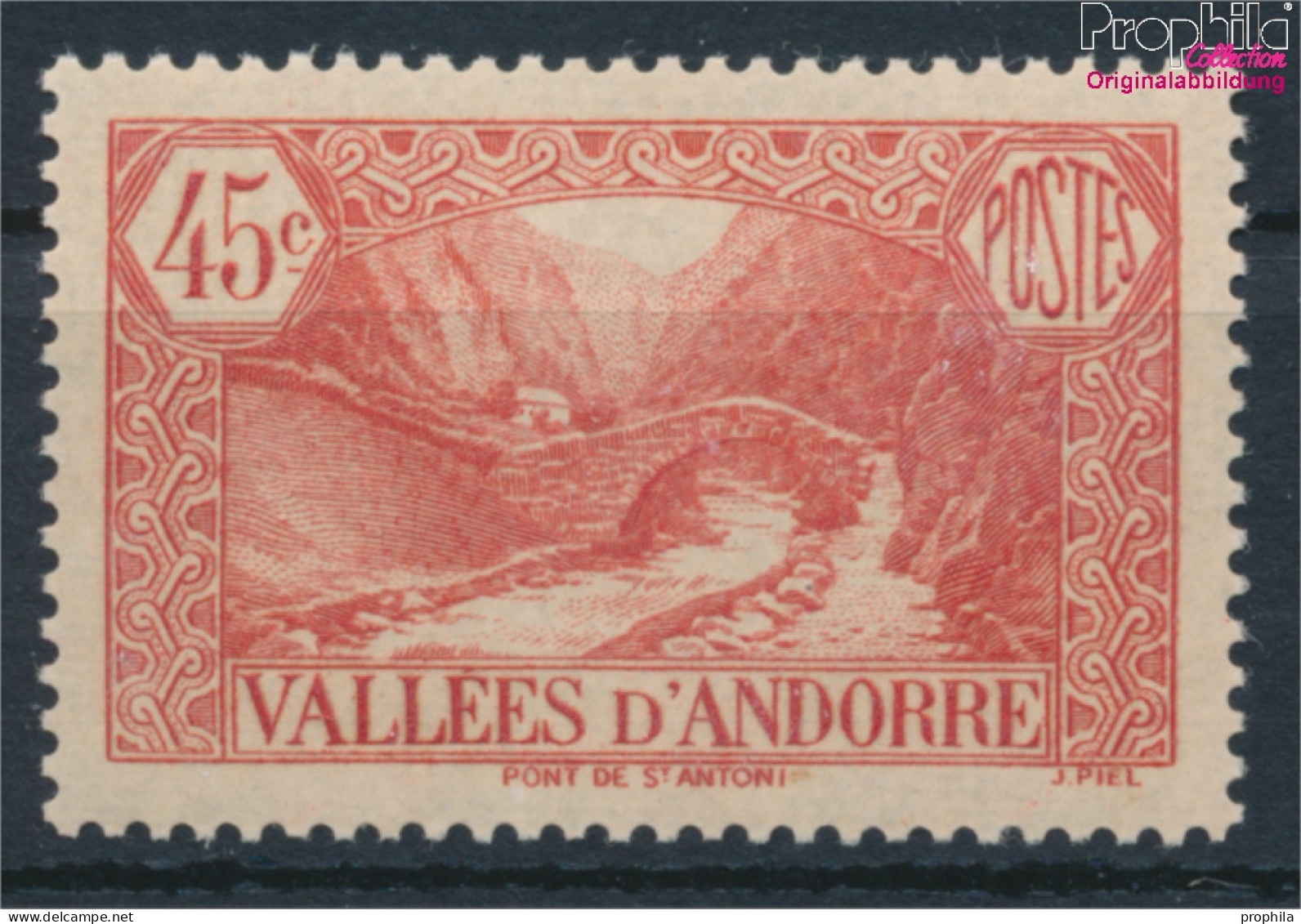 Andorra - Französische Post 34 Postfrisch 1932 Landschaften (10368776 - Nuovi