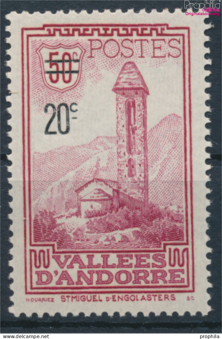 Andorra - Französische Post Postfrisch Freimarken 1935 Aufdruckausgabe  (10368768 - Ongebruikt