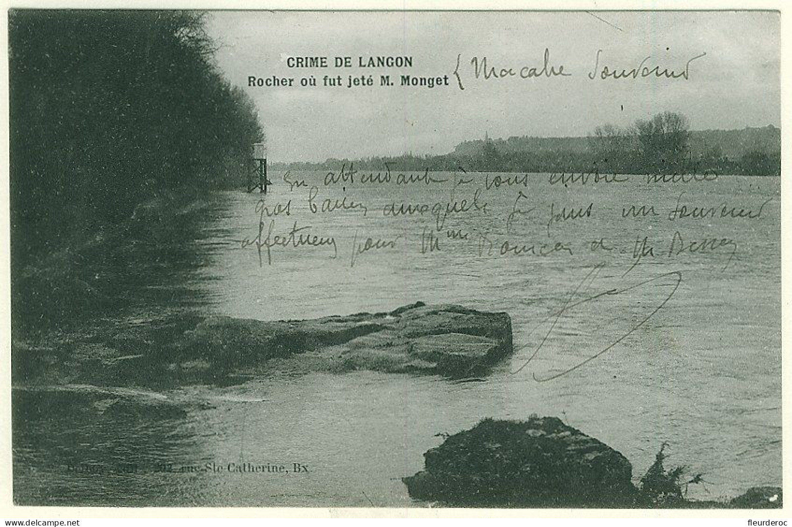 33 - CB52573CPA - LANGON - Rocher Ou Fut Jeté M.Monget - Très Bon état - GIRONDE - Langon