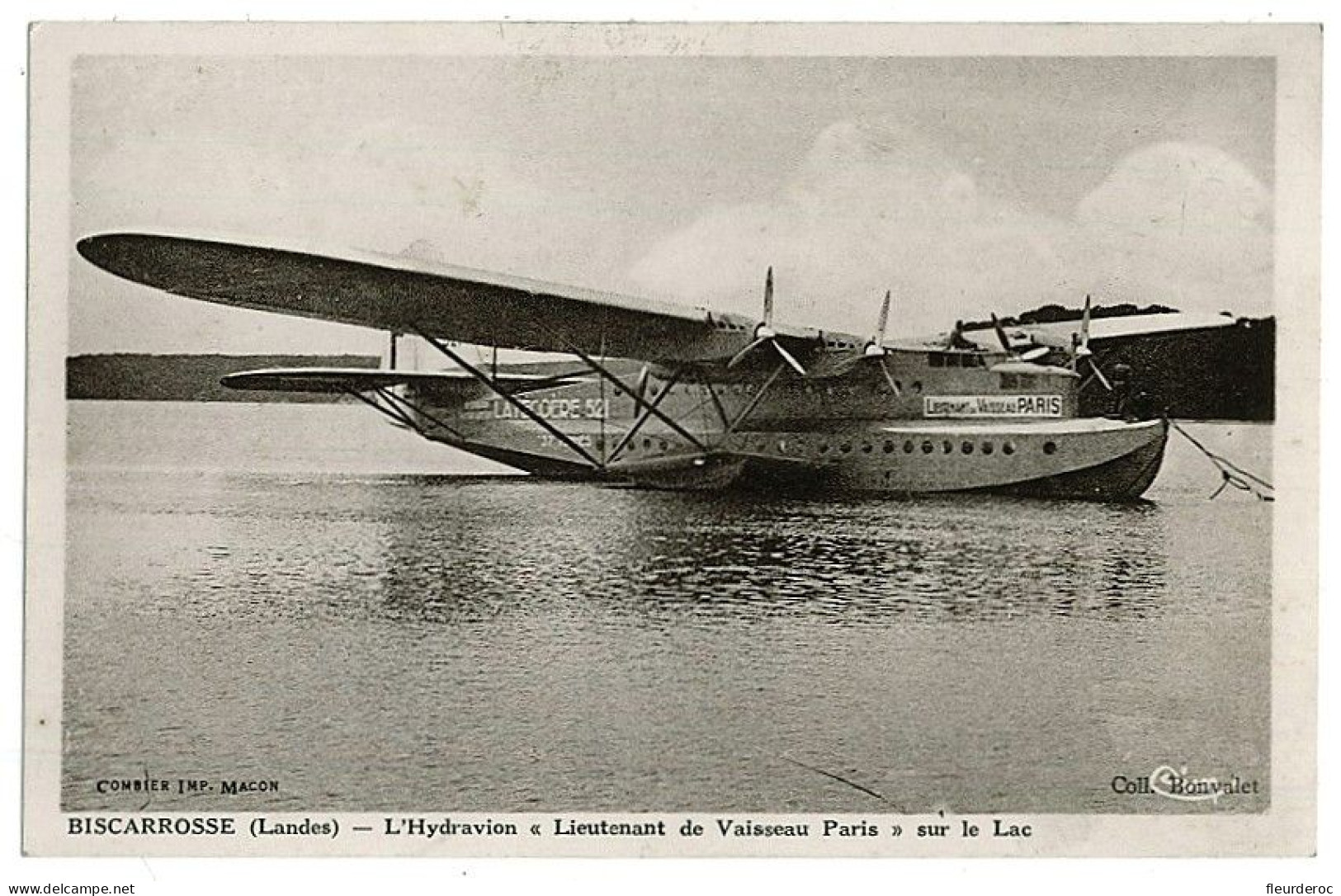 40 - DT51095CPA - BISCAROSSE - L'hydravion Lieutenant De Vaisseau PARIS Sur Le Lac - Parfait état - LANDES - Biscarrosse